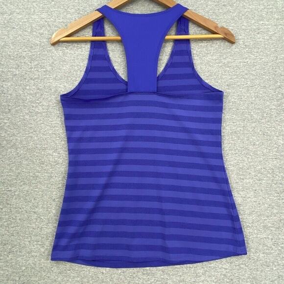 Avia Top Womens Small Purple Striped Sleeveless Tank Running Workout Activewear - Picture 3 of 6